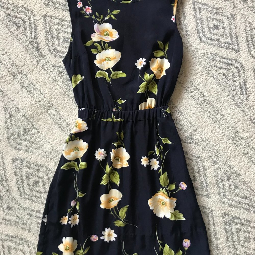Navy floral dress-Urban Outfitters Bycorpus